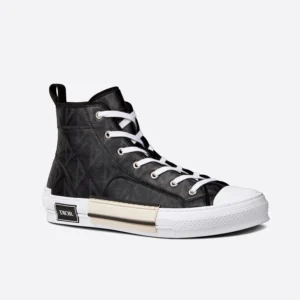 DIOR B23 HIGH-TOP SNEAKERS UNISEX CD DIAMOND CANVAS BLACK – CD177