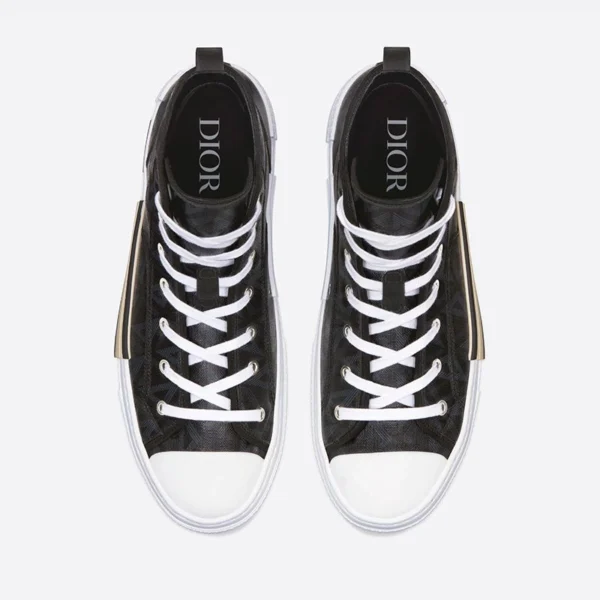 DIOR B23 HIGH-TOP SNEAKERS UNISEX CD DIAMOND CANVAS BLACK – CD177