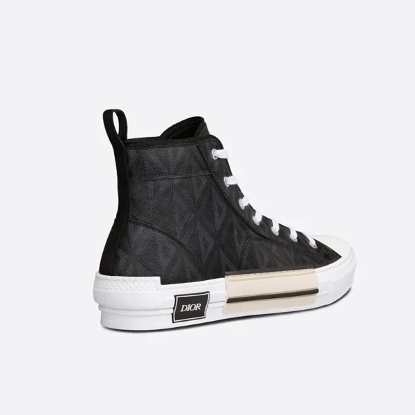 DIOR B23 HIGH-TOP SNEAKERS UNISEX CD DIAMOND CANVAS BLACK – CD177