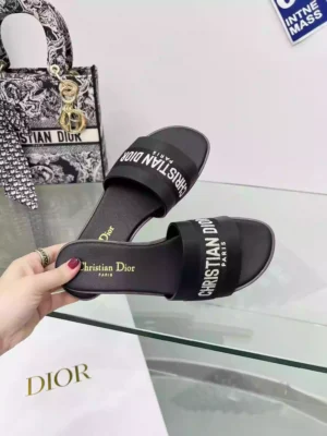 Dior Dway Heeled Slide Black - SDD010