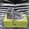 GUCCI TENNIS 1977 HIGH-TOP SHOES SNEAKERS IN BLACKDARK GRAY - GC283