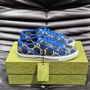 GUCCI TENNIS 1977 SHOES SNEAKERS IN BEIGEBLUE - GC281
