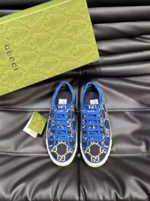 GUCCI TENNIS 1977 SHOES SNEAKERS IN BEIGEBLUE - GC281