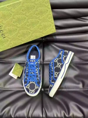 GUCCI TENNIS 1977 SHOES SNEAKERS IN BEIGEBLUE - GC281