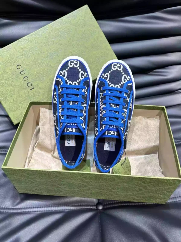 GUCCI TENNIS 1977 SHOES SNEAKERS IN BEIGEBLUE - GC281