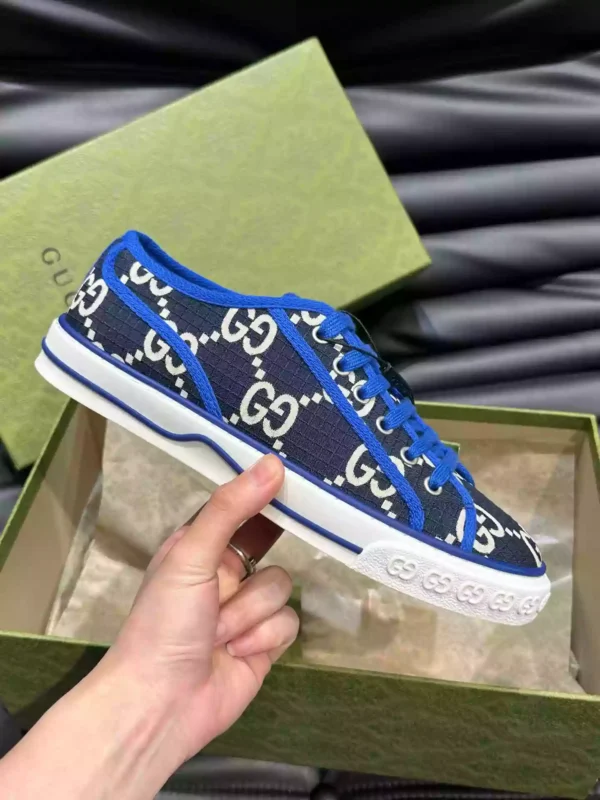 GUCCI TENNIS 1977 SHOES SNEAKERS IN BEIGEBLUE - GC281