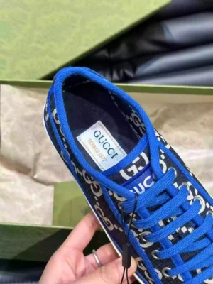 GUCCI TENNIS 1977 SHOES SNEAKERS IN BEIGEBLUE - GC281