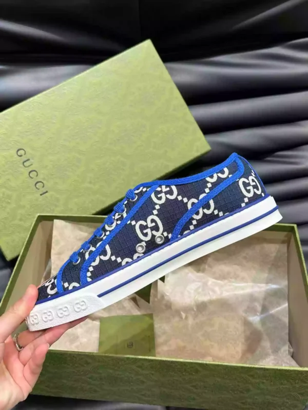 GUCCI TENNIS 1977 SHOES SNEAKERS IN BEIGEBLUE - GC281