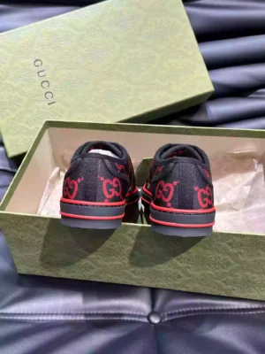 GUCCI TENNIS 1977 SHOES SNEAKERS IN BLACKRED - GC282