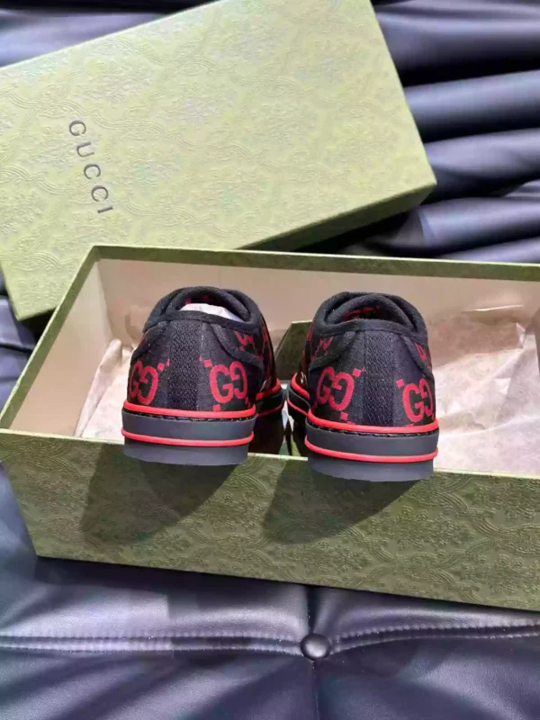 GUCCI TENNIS 1977 SHOES SNEAKERS IN BLACKRED - GC282