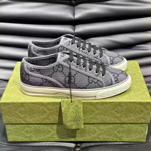 GUCCI TENNIS 1977 SHOES SNEAKERS IN DARK GREYBLACK - GC280