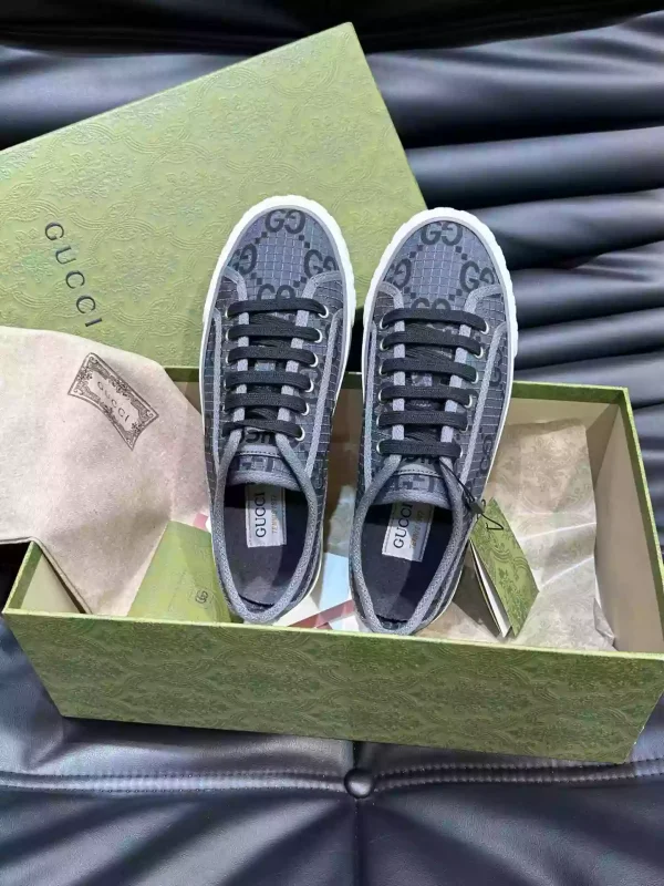 GUCCI TENNIS 1977 SHOES SNEAKERS IN DARK GREYBLACK - GC280