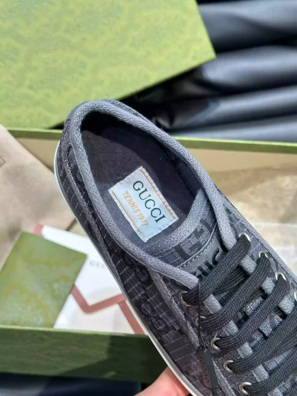GUCCI TENNIS 1977 SHOES SNEAKERS IN DARK GREYBLACK - GC280