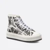 WALK'N'DIOR HIGH-TOP PLATFORM SNEAKERS WOMEN PLAN DE PARIS EMBROIDERED BLACK – CD173