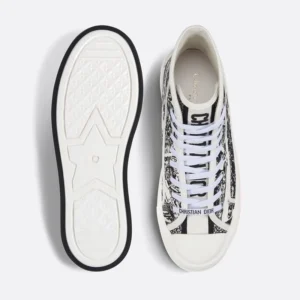 WALK'N'DIOR HIGH-TOP PLATFORM SNEAKERS WOMEN PLAN DE PARIS EMBROIDERED BLACK – CD173