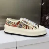 WALK'N'DIOR PLATFORM SNEAKERS UNISEX JARDIN D'HIVER EMBROIDERED WHITE – CD154