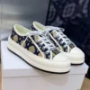 WALK'N'DIOR PLATFORM SNEAKERS UNISEX MACROCANNAGE EMBROIDERED BLUE – CD148