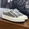 WALK'N'DIOR PLATFORM SNEAKERS UNISEX MICRO HOUNDSTOOTH EMBROIDERED BLACK – CD150