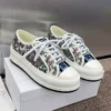 WALK'N'DIOR PLATFORM SNEAKERS UNISEX MILLEFIORI EMBROIDERED WHITE – CD149