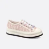 WALK'N'DIOR PLATFORM SNEAKERS UNISEX OBLIQUE EMBROIDERED COTTON PINK – CD171