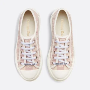 WALK'N'DIOR PLATFORM SNEAKERS UNISEX OBLIQUE EMBROIDERED COTTON PINK – CD171
