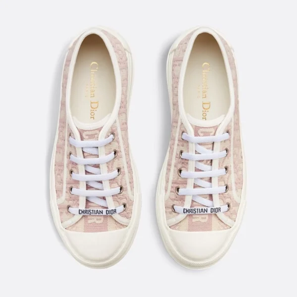 WALK'N'DIOR PLATFORM SNEAKERS UNISEX OBLIQUE EMBROIDERED COTTON PINK – CD171