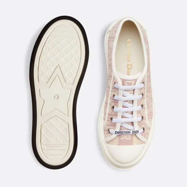 WALK'N'DIOR PLATFORM SNEAKERS UNISEX OBLIQUE EMBROIDERED COTTON PINK – CD171