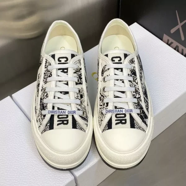 WALK'N'DIOR PLATFORM SNEAKERS UNISEX PLAN DE PARIS EMBROIDERED BLACK – CD147