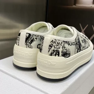 WALK'N'DIOR PLATFORM SNEAKERS UNISEX PLAN DE PARIS EMBROIDERED BLACK – CD147
