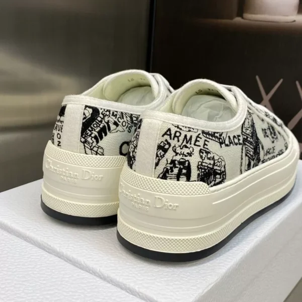 WALK'N'DIOR PLATFORM SNEAKERS UNISEX PLAN DE PARIS EMBROIDERED BLACK – CD147