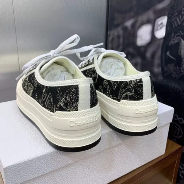 WALK'N'DIOR PLATFORM SNEAKERS UNISEX TOILE DE JOUY MEXICO EMBROIDERED BLACK – CD182