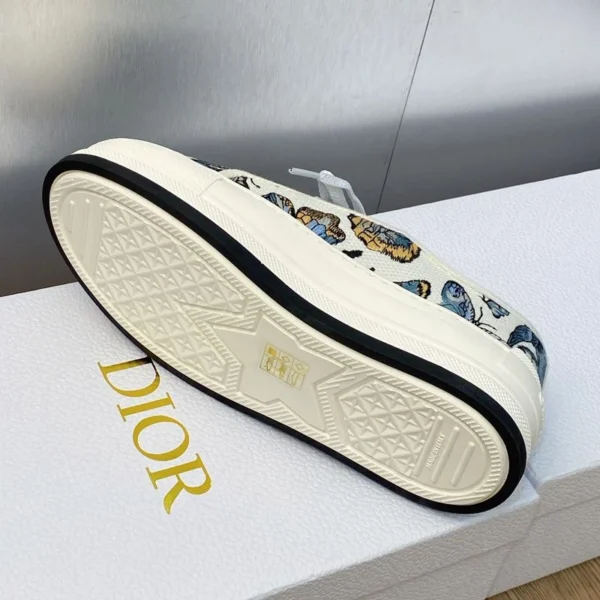 WALK'N'DIOR PLATFORM SNEAKERS UNISEX TOILE DE JOUY MEXICO EMBROIDERED WHITEBLUE – CD152