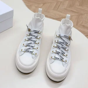 WALK'N'DIOR PLATFORM SNEAKERS WOMEN TECHNICAL MESH AND CALFSKIN WHITE – CD166