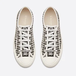 WALK'N'DIOR SNEAKERS WOMEN 30 MONTAIGNE HOUNDSTOOTH EMBROIDERED BLACK – CD172