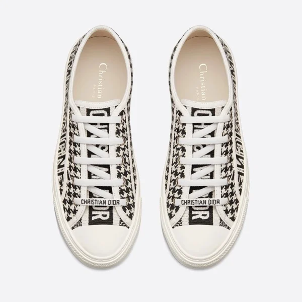 WALK'N'DIOR SNEAKERS WOMEN 30 MONTAIGNE HOUNDSTOOTH EMBROIDERED BLACK – CD172