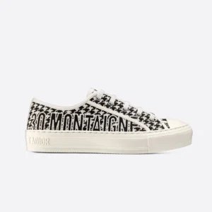 WALK'N'DIOR SNEAKERS WOMEN 30 MONTAIGNE HOUNDSTOOTH EMBROIDERED BLACK – CD172