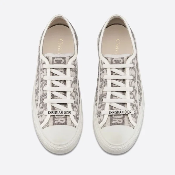 WALK'N'DIOR SNEAKERS WOMEN OBLIQUE EMBROIDERED COTTON GREY – CD170