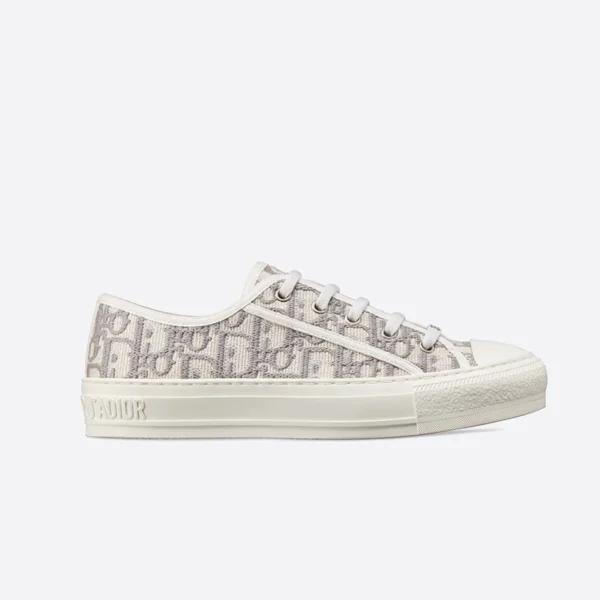 WALK'N'DIOR SNEAKERS WOMEN OBLIQUE EMBROIDERED COTTON GREY – CD170