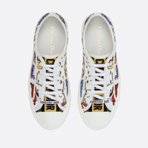WALK'N'DIOR SNEAKERS WOMEN PIXEL ZODIAC EMBROIDERED WHITE – CD157