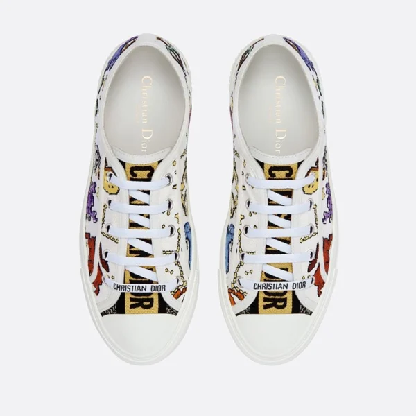 WALK'N'DIOR SNEAKERS WOMEN PIXEL ZODIAC EMBROIDERED WHITE – CD157