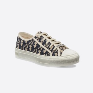 WALK'N'DIOR SNEAKERS WOMEN OBLIQUE EMBROIDERED COTTON BLUE – CD159