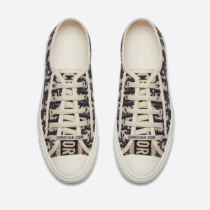 WALK'N'DIOR SNEAKERS WOMEN OBLIQUE EMBROIDERED COTTON BLUE – CD159