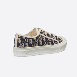 WALK'N'DIOR SNEAKERS WOMEN OBLIQUE EMBROIDERED COTTON BLUE – CD159