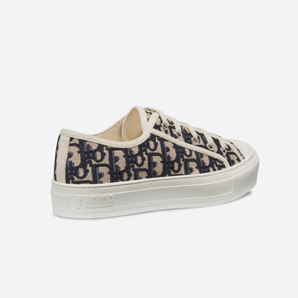 WALK'N'DIOR SNEAKERS WOMEN OBLIQUE EMBROIDERED COTTON BLUE – CD159