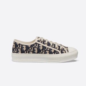 WALK'N'DIOR SNEAKERS WOMEN OBLIQUE EMBROIDERED COTTON BLUE – CD159