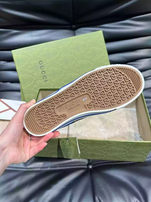 GUCCI TENNIS 1977 HIGH-TOP SHOES SNEAKERS IN BLACKBLUE - GC284