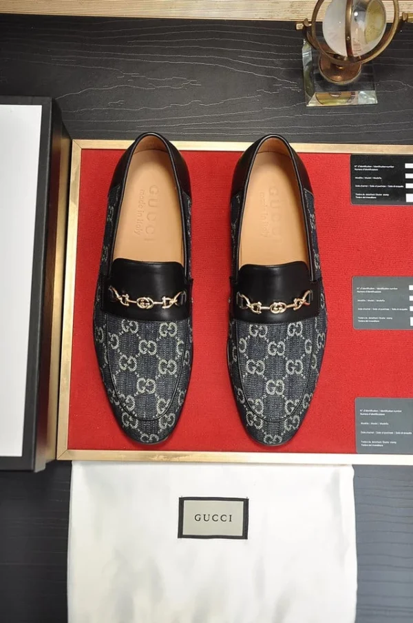 GUCCI JORDAAN GG LOAFER IN BLUE - LDG22