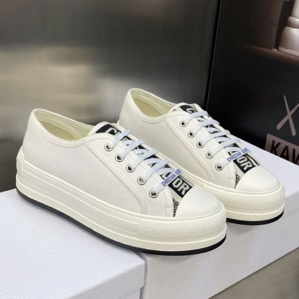 WALK'N'DIOR PLATFORM SNEAKERS UNISEX CANVAS WHITE – CD191
