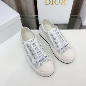 WALK'N'DIOR PLATFORM SNEAKERS UNISEX JARDIN D'HIVER EMBROIDERED GREY – CD194