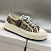 WALK'N'DIOR PLATFORM SNEAKERS UNISEX PLAN DE PARIS EMBROIDERED BEIGE – CD184